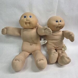 Vintage Cabbage Patch Dolls 1984, 1985 Preemie Baby Boy Bald Blue Eyes, naked